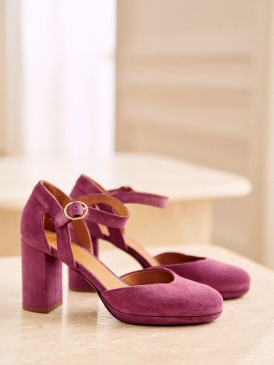 Sezane Shoes - Sézane Katie Babies in dark lilac suede, size 39 ~ NWOT!